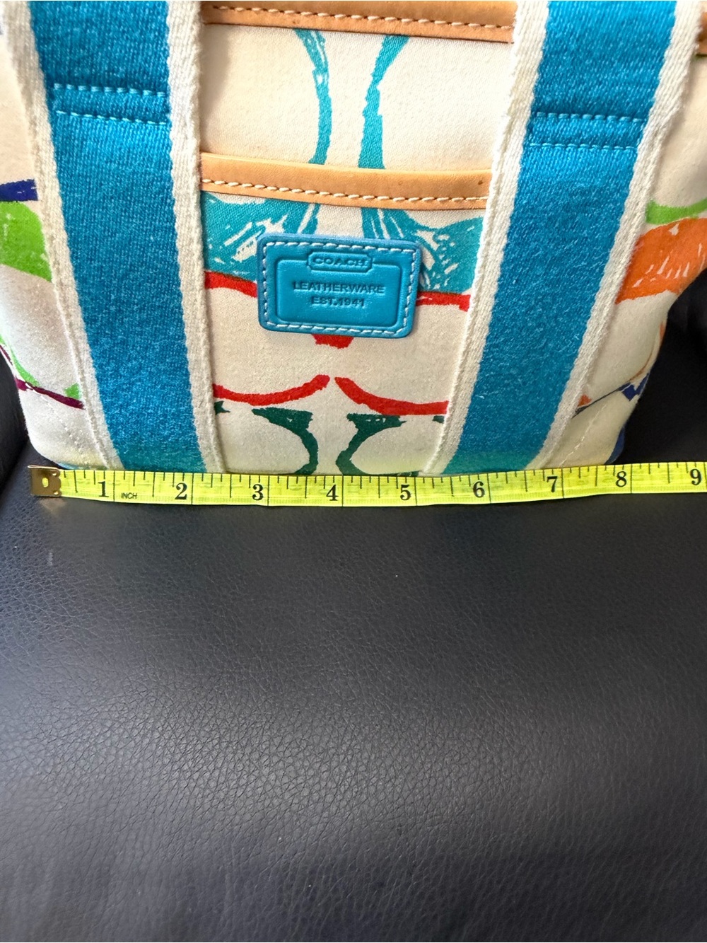 Vintage coach Hampton scribble mini tote - Picture 9 of 10